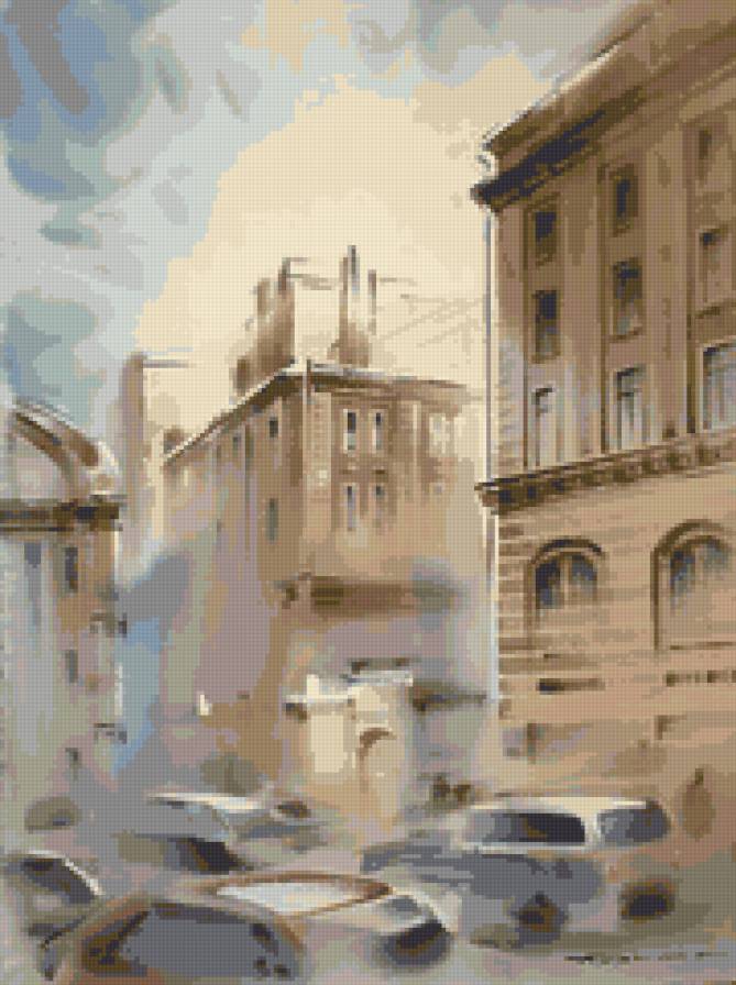 Улица - .пейзаж.улицы.картина, живопись - предпросмотр