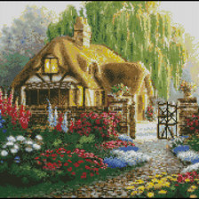 Схема вышивки «Английский домик»
