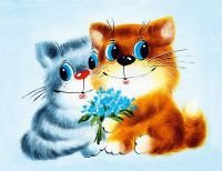 Схема вышивки «Котята»