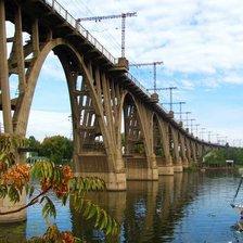 Схема вышивки «Мост на Комсомольском острове»