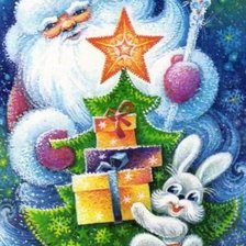 Схема вышивки «Новогодняя открытка»
