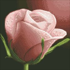 Схема вышивки «Розовый бутон»