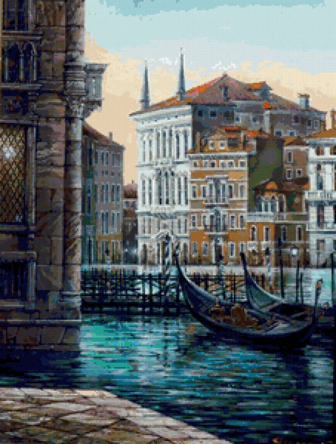 Венеция. В. Строзер - живопись.пейзаж, картина, венеция - предпросмотр