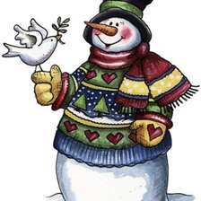 Схема вышивки «Снеговик»
