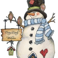 Схема вышивки «Снеговик 2»