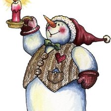 Схема вышивки «Снеговик 3»