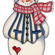Схема вышивки «Снеговик 7»