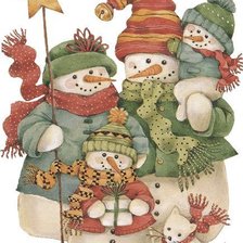 Схема вышивки «Снеговик 8»