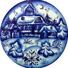 Схема вышивки «гжель»