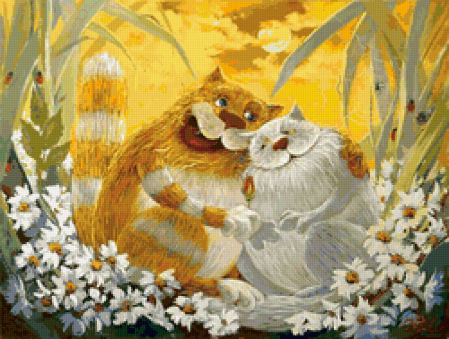 признание - кошки, влюбленные, пара - предпросмотр