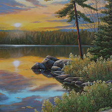 Схема вышивки «Осенний закат»