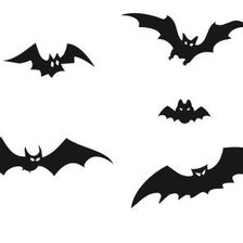 Схема вышивки «5 летучих мышей»