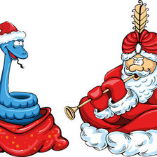 Схема вышивки «Год змеи»