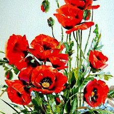 Схема вышивки «маки»