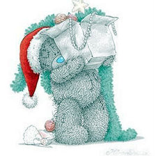 Схема вышивки «Мишка-Тедди с украшениями на елочку»