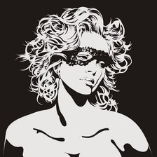 Схема вышивки «девушка в маске»