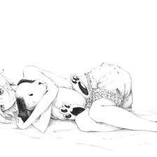 Схема вышивки «девочка с мишкой»