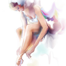 Схема вышивки «Балерина»