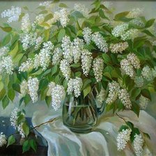 Схема вышивки «букет черемухи»