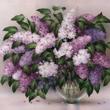 Схема вышивки «букет сирени»