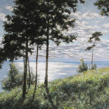 Схема вышивки «река закат»