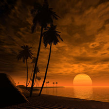 Схема вышивки «Закат»