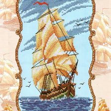 Схема вышивки «парусник»