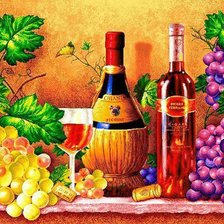 Схема вышивки «Вино»