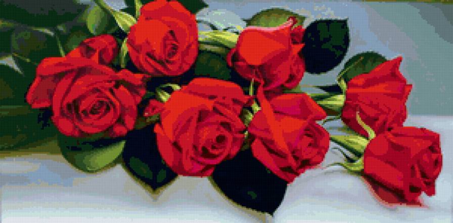 КРАСНЫЕ РОЗЫ-ЛЮБОВЬ - цветы, роза - предпросмотр