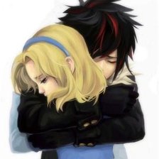 Схема вышивки «Он и она»