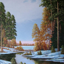 Схема вышивки «Ранний снег»