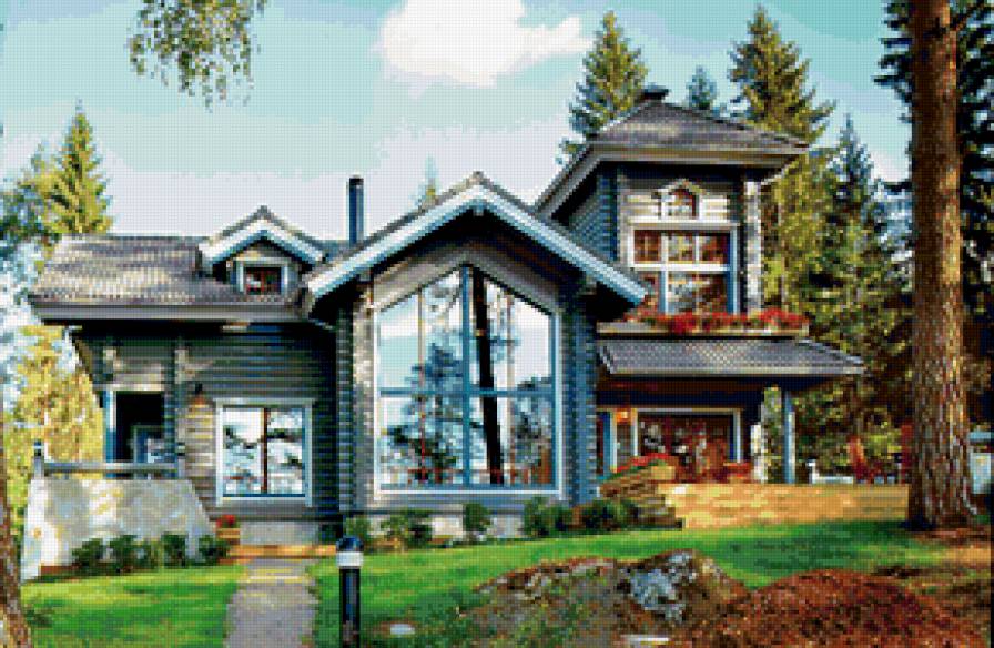 домик - изба, терем, коттедж, деревянный, домик, дом, особняк - предпросмотр