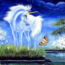 Схема вышивки «Единорог»