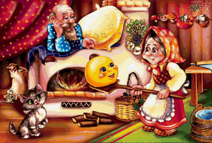 Колобок - сказка, колобок - предпросмотр