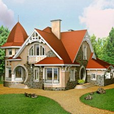 Схема вышивки «сказочный домик»