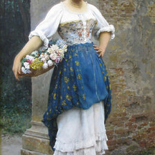 Схема вышивки «ПОРТРЕТ ДЕВУШКИ»