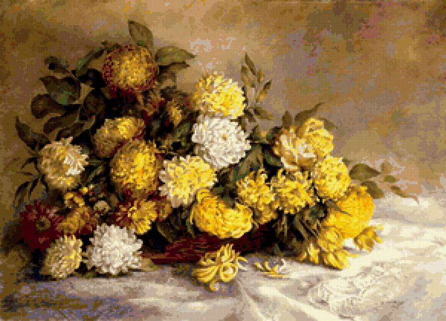 Астры - натюрморт, цветы, астры, букет - предпросмотр