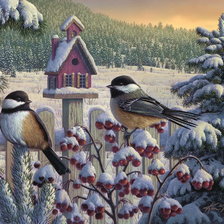 Схема вышивки «ЗИМНИЙ ПЕЙЗАЖ»