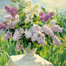 Схема вышивки «СИРЕНЬ.НАТЮРМОРТ»