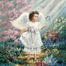 Схема вышивки «ангелок»