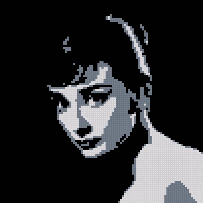 Одри Хепберн 100х100 - одри, монохром - предпросмотр