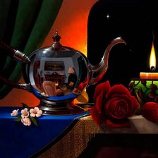 Схема вышивки «Натюрморт со свечой»