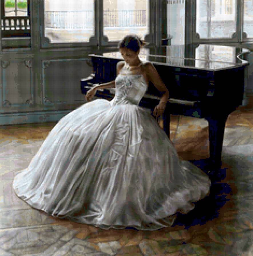 женщина у рояля - предпросмотр