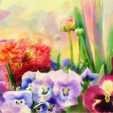 Схема вышивки «цветы»