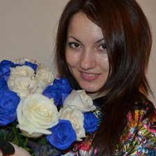 Схема вышивки «Синие розы»