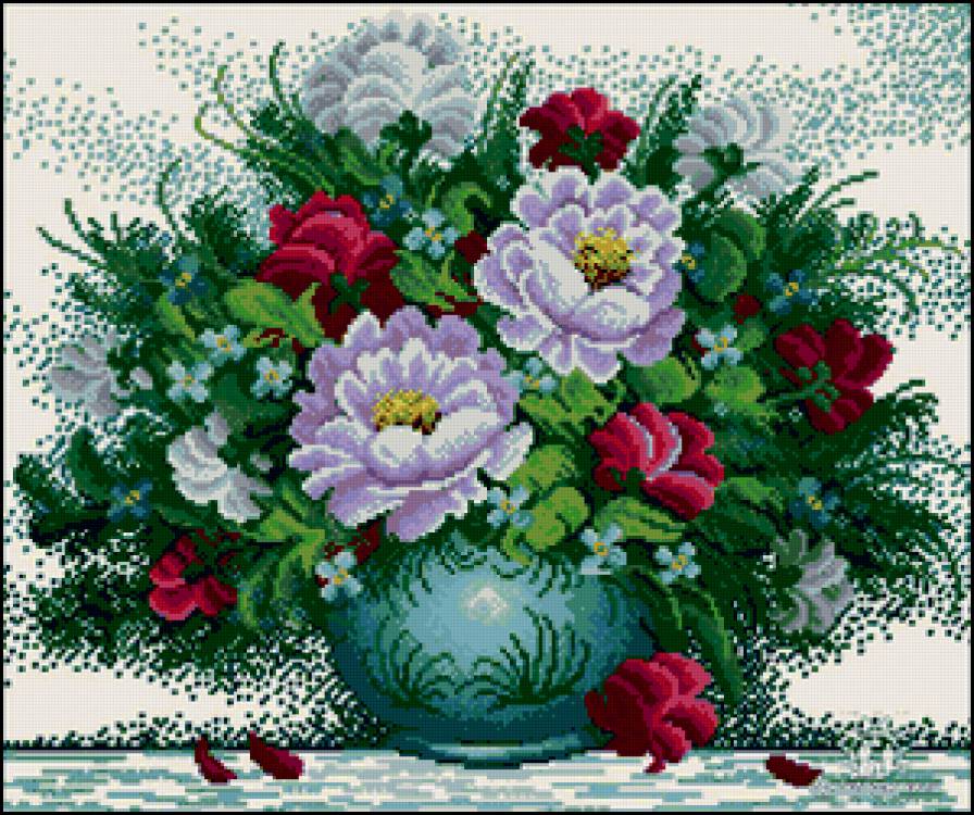 букет - ваза, цветы, пионы, букет - предпросмотр