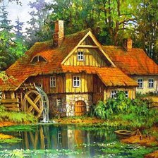 Схема вышивки «пейзаж»