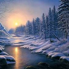 Схема вышивки «на закате»