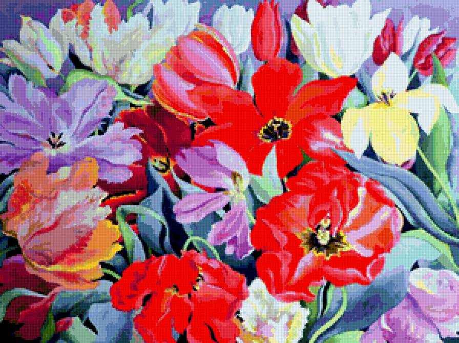 Серия "Букет" - маки, цветы, букет - предпросмотр