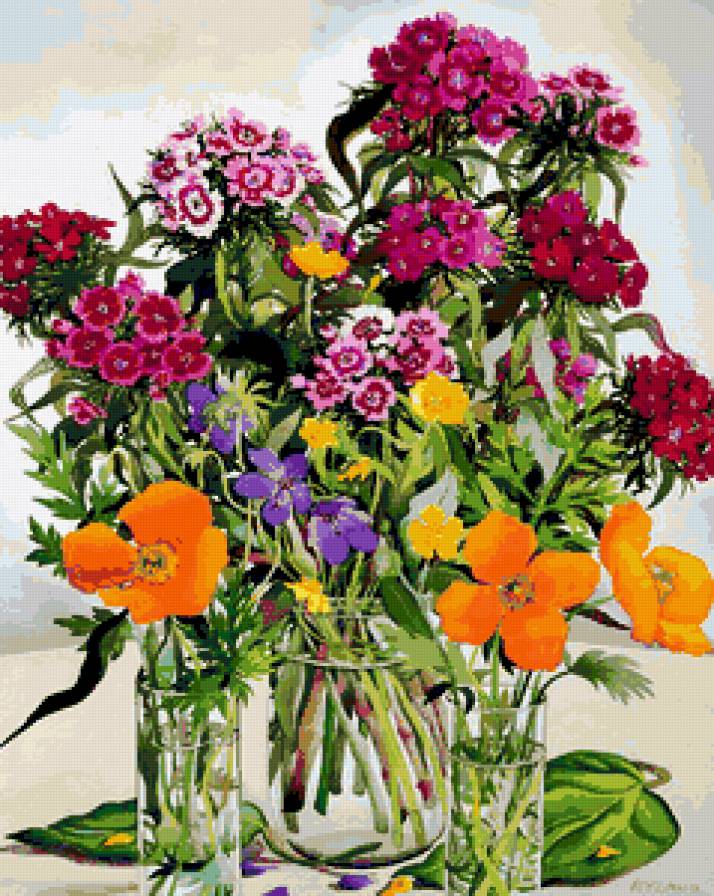 Серия "Букет" - гвоздики, букет, цветы - предпросмотр